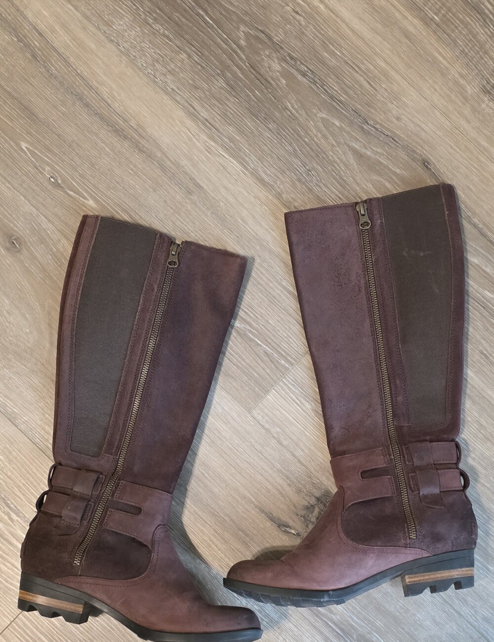 SOREL Brown Knee-High Boots Size 8 - Picture 3 of 6